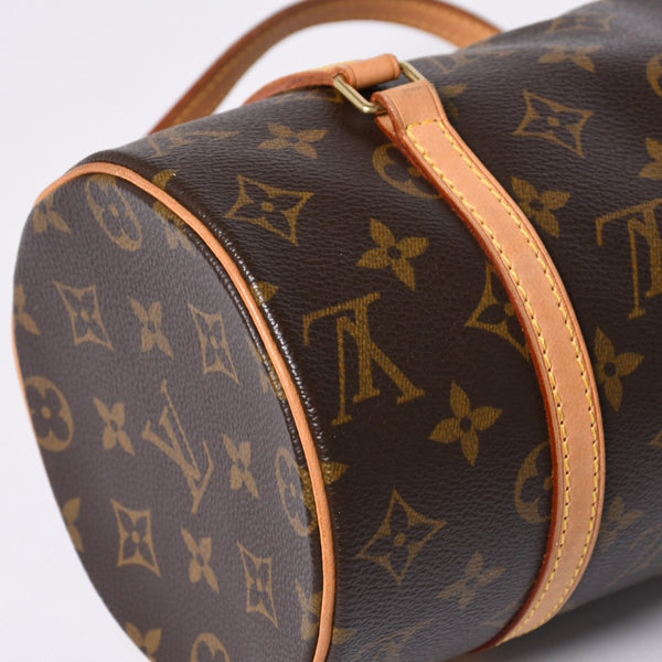 LOUIS VUITTON ルイヴィトン パピヨン26 ハンドバッグ M51386 モノグラム PVC レザー ブラウン ゴールド金具 美品 中古 4a000359