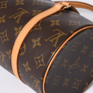 LOUIS VUITTON ルイヴィトン パピヨン26 ハンドバッグ M51386 モノグラム PVC レザー ブラウン ゴールド金具 美品 中古 4a000359