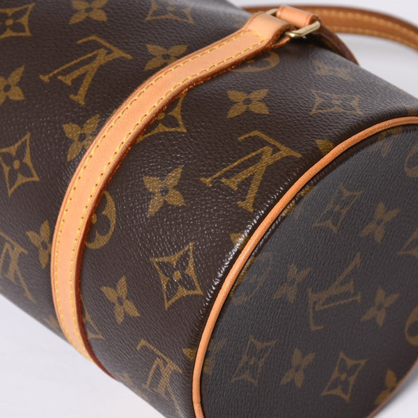 LOUIS VUITTON ルイヴィトン パピヨン26 ハンドバッグ M51386 モノグラム PVC レザー ブラウン ゴールド金具 美品 中古 4a000359