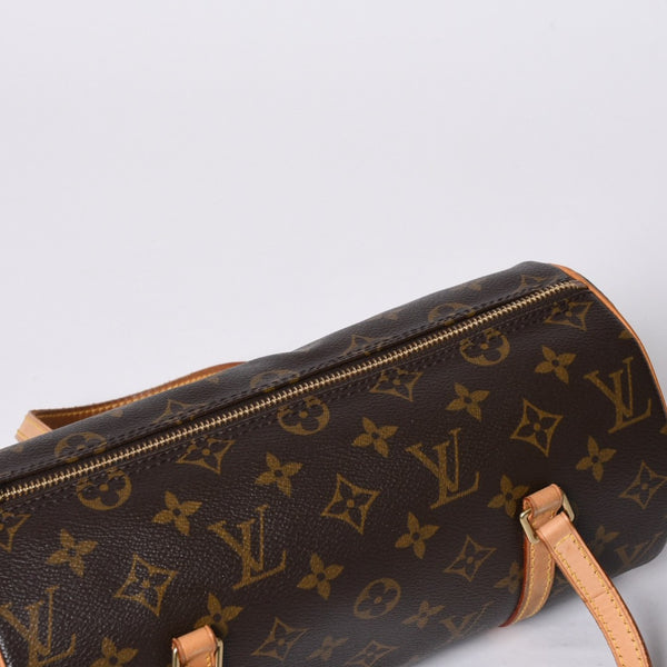 LOUIS VUITTON ルイヴィトン パピヨン26 ハンドバッグ M51386 モノグラム PVC レザー ブラウン ゴールド金具 美品 中古 4a000359