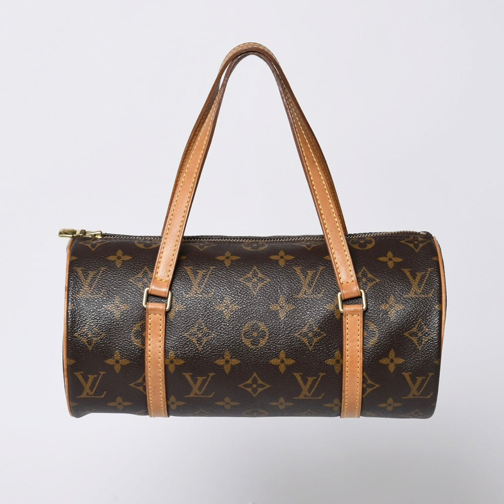 LOUIS VUITTON ルイヴィトン パピヨン26 ハンドバッグ M51386 モノグラム PVC レザー ブラウン ゴールド金具 美品 中古 4a000366