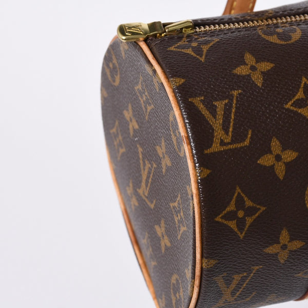 LOUIS VUITTON ルイヴィトン パピヨン26 ハンドバッグ M51386 モノグラム PVC レザー ブラウン ゴールド金具 美品 中古 4a000366