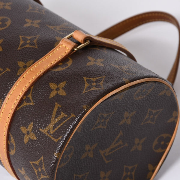 LOUIS VUITTON ルイヴィトン パピヨン26 ハンドバッグ M51386 モノグラム PVC レザー ブラウン ゴールド金具 美品 中古 4a000366