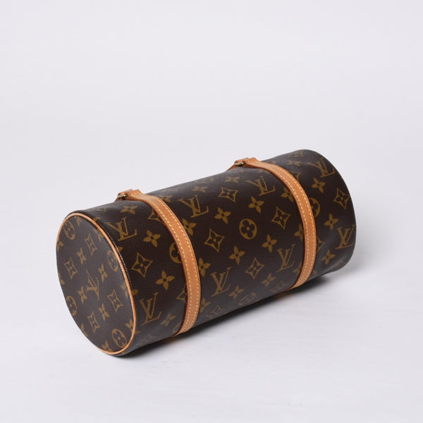LOUIS VUITTON ルイヴィトン パピヨン26 ハンドバッグ M51386 モノグラム PVC レザー ブラウン ゴールド金具 美品 中古 4a000366
