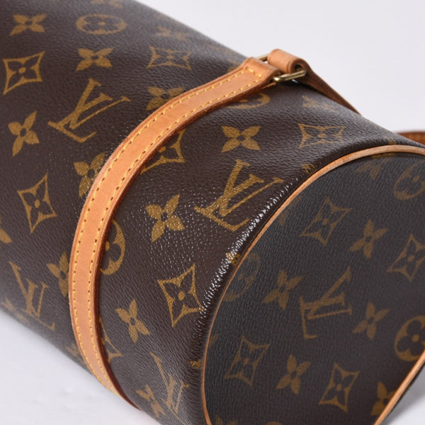 LOUIS VUITTON ルイヴィトン パピヨン26 ハンドバッグ M51386 モノグラム PVC レザー ブラウン ゴールド金具 美品 中古 4a000366