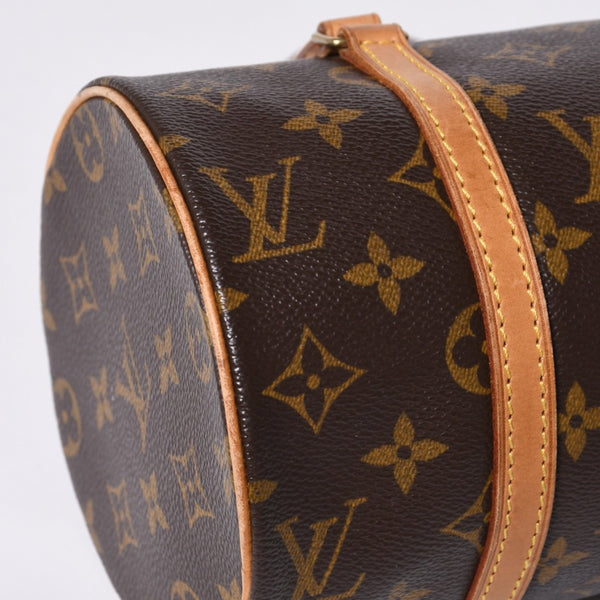 LOUIS VUITTON ルイヴィトン パピヨン26 ハンドバッグ M51386 モノグラム PVC レザー ブラウン ゴールド金具 美品 中古 4a000366