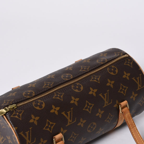 LOUIS VUITTON ルイヴィトン パピヨン26 ハンドバッグ M51386 モノグラム PVC レザー ブラウン ゴールド金具 美品 中古 4a000366