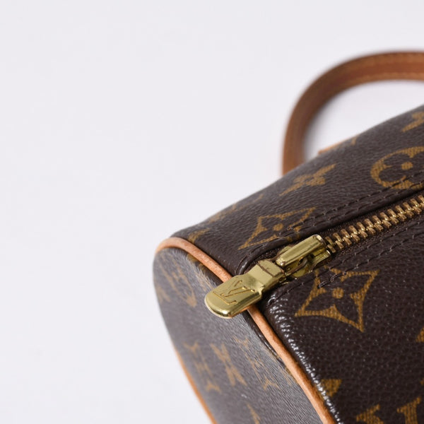 LOUIS VUITTON ルイヴィトン パピヨン26 ハンドバッグ M51386 モノグラム PVC レザー ブラウン ゴールド金具 美品 中古 4a000366