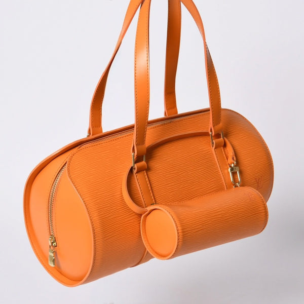 新品未使用 LOUIS VUITTON ルイヴィトン スフロ ハンドバッグ M5222H エピ レザー オレンジ ゴールド金具 中古 4a000413