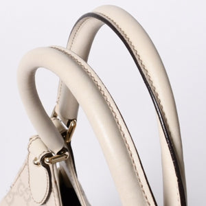 GUUCI Gucci One Shoulder Bag 145819 White Color Guccisima GG Logo Leather Good Condition Used 4a000414