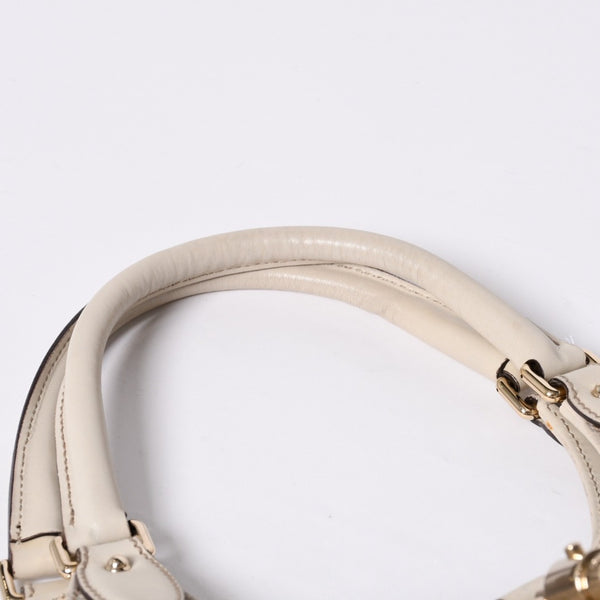 GUUCI Gucci One Shoulder Bag 145819 White Color Guccisima GG Logo Leather Good Condition Used 4a000414