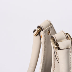 GUUCI Gucci One Shoulder Bag 145819 White Color Guccisima GG Logo Leather Good Condition Used 4a000414
