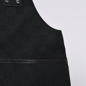 GUCCI グッチ ハンドバッグ 113369 002122 GGキャンバス レザー ブラック ゴールド金具 美品 中古 4a000179