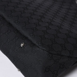GUCCI グッチ ハンドバッグ 113369 002122 GGキャンバス レザー ブラック ゴールド金具 美品 中古 4a000179