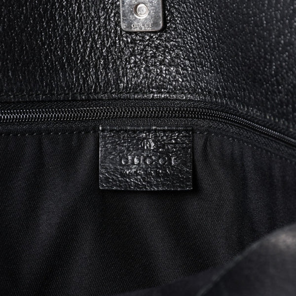 GUCCI グッチ ハンドバッグ 113369 002122 GGキャンバス レザー ブラック ゴールド金具 美品 中古 4a000179