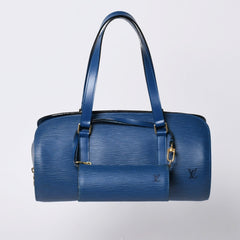 LOUIS VUITTON Handbag Papillon Souflot Epi Blue M52225 Good Condition Used 4a000174