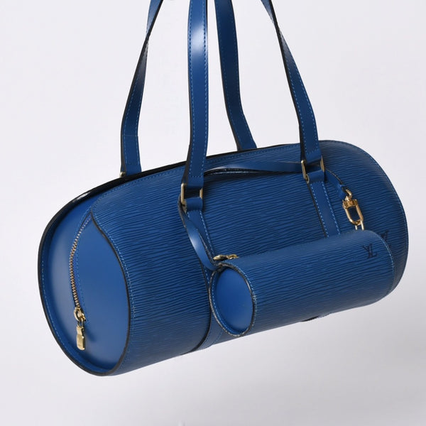 LOUIS VUITTON Handbag Papillon Souflot Epi Blue M52225 Good Condition Used 4a000174