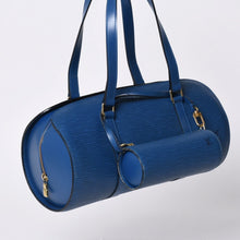 画像をギャラリービューアに読み込む, LOUIS VUITTON ルイヴィトン ハンドバッグ パピヨン スフロ エピ ブルー M52225 美品 中古 4a000174