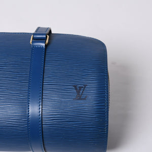 LOUIS VUITTON Handbag Papillon Souflot Epi Blue M52225 Good Condition Used 4a000174