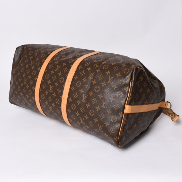 LOUIS VUITTON Keepall Bandouliere 60 Boston Bag M41412 Monogram PVC Tanned Leather Brown Good Condition Used 4a000588