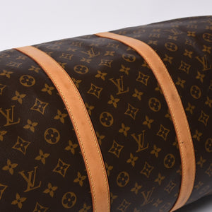 LOUIS VUITTON Keepall Bandouliere 60 Boston Bag M41412 Monogram PVC Tanned Leather Brown Good Condition Used 4a000588