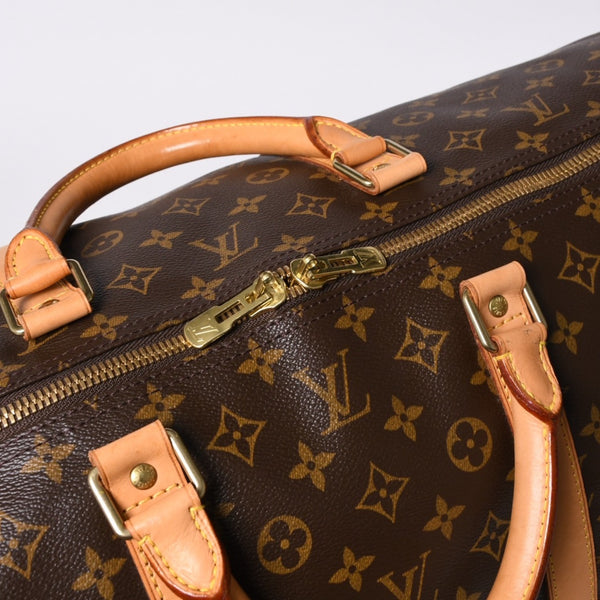 LOUIS VUITTON Keepall Bandouliere 60 Boston Bag M41412 Monogram PVC Tanned Leather Brown Good Condition Used 4a000588