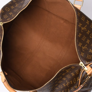 LOUIS VUITTON Keepall Bandouliere 60 Boston Bag M41412 Monogram PVC Tanned Leather Brown Good Condition Used 4a000588