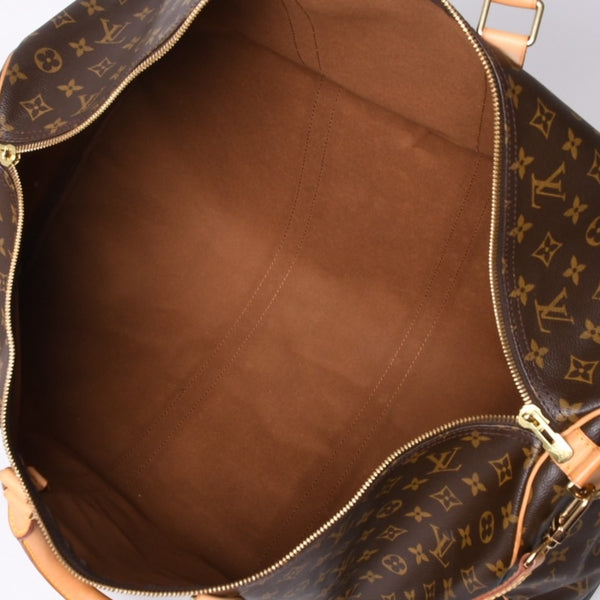 LOUIS VUITTON Keepall Bandouliere 60 Boston Bag M41412 Monogram PVC Tanned Leather Brown Good Condition Used 4a000588