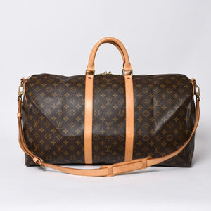 LOUIS VUITTON ルイヴィトン キーポル55 ボストンバッグ M41414 モノグラム ブラウン ゴールド金具 良品 中古 4a000584