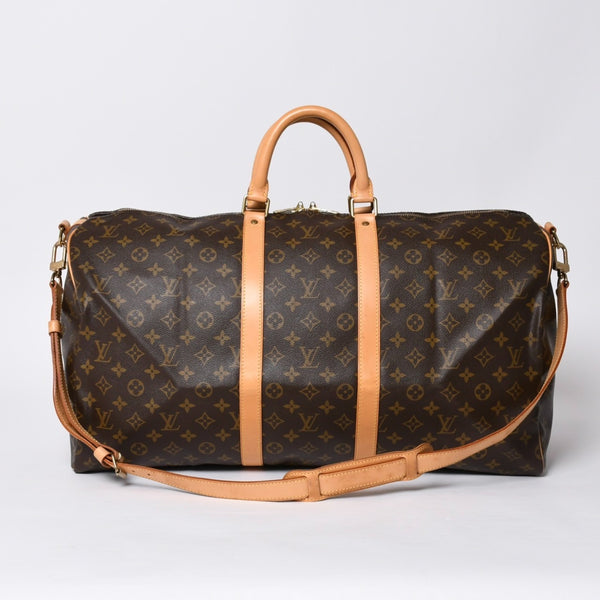 LOUIS VUITTON ルイヴィトン キーポル55 ボストンバッグ M41414 モノグラム ブラウン ゴールド金具 良品 中古 4a000584