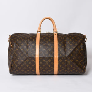LOUIS VUITTON ルイヴィトン キーポル55 ボストンバッグ M41414 モノグラム ブラウン ゴールド金具 良品 中古 4a000584