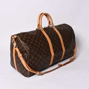 LOUIS VUITTON ルイヴィトン キーポル55 ボストンバッグ M41414 モノグラム ブラウン ゴールド金具 良品 中古 4a000584