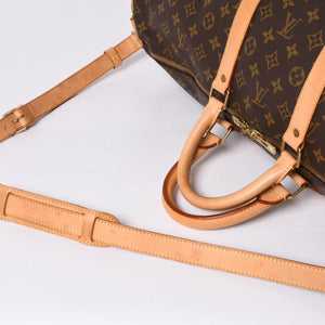 LOUIS VUITTON ルイヴィトン キーポル55 ボストンバッグ M41414 モノグラム ブラウン ゴールド金具 良品 中古 4a000584