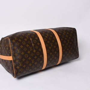LOUIS VUITTON ルイヴィトン キーポル55 ボストンバッグ M41414 モノグラム ブラウン ゴールド金具 良品 中古 4a000584