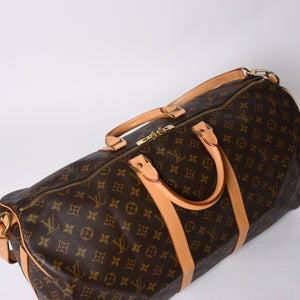 LOUIS VUITTON ルイヴィトン キーポル55 ボストンバッグ M41414 モノグラム ブラウン ゴールド金具 良品 中古 4a000584
