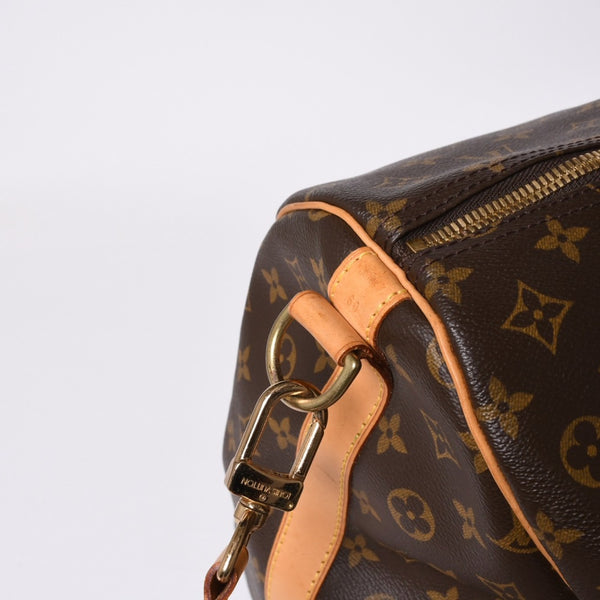 LOUIS VUITTON Keepall Bandouliere 60 Boston Bag M41412 Monogram PVC Tanned Leather Brown Good Condition Used 4a000588