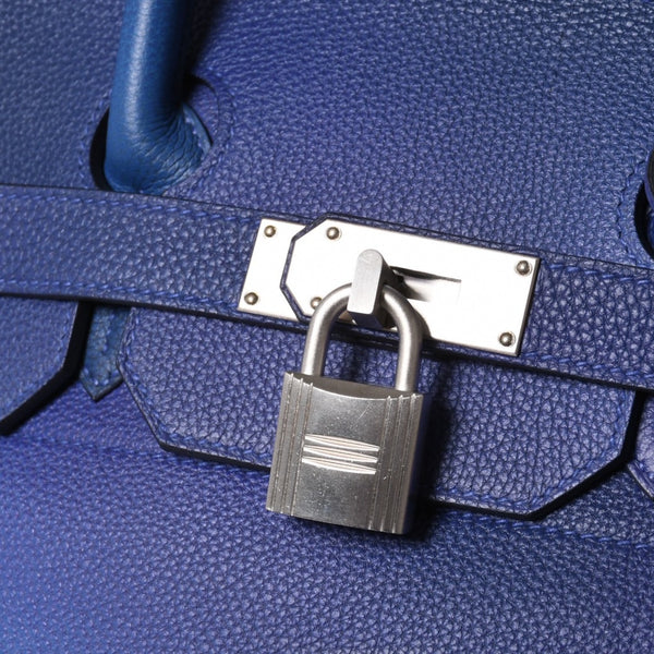 極美品 HERMES エルメス オータクロア 40 コスモス ブルーニュイ グラデーション トゴ シルバー金具 Y刻印 中古 4a000604