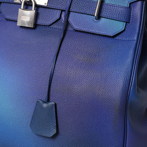 極美品 HERMES エルメス オータクロア 40 コスモス ブルーニュイ グラデーション トゴ シルバー金具 Y刻印 中古 4a000604