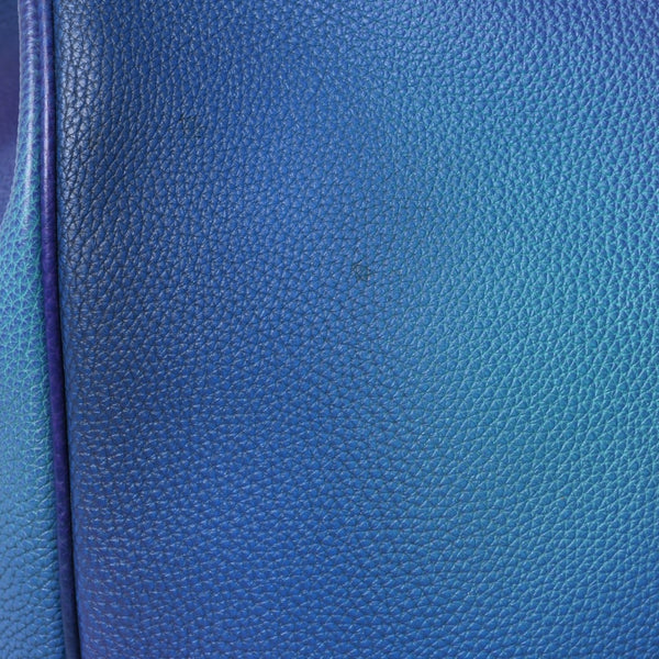 極美品 HERMES エルメス オータクロア 40 コスモス ブルーニュイ グラデーション トゴ シルバー金具 Y刻印 中古 4a000604