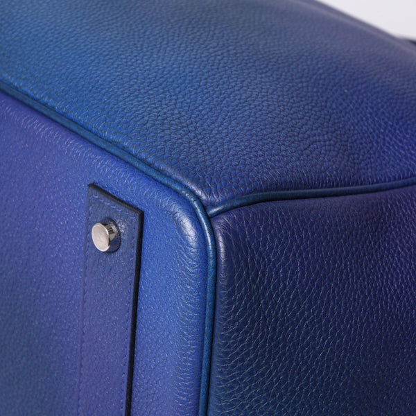 極美品 HERMES エルメス オータクロア 40 コスモス ブルーニュイ グラデーション トゴ シルバー金具 Y刻印 中古 4a000604