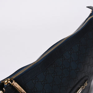 GUCCI Gucci Hobo Shoulder Bag 145991 001364 GG Pattern Gray Leather Good Condition Used 4a000198
