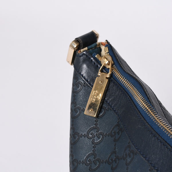 GUCCI Gucci Hobo Shoulder Bag 145991 001364 GG Pattern Gray Leather Good Condition Used 4a000198