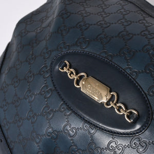 GUCCI Gucci Hobo Shoulder Bag 145991 001364 GG Pattern Gray Leather Good Condition Used 4a000198