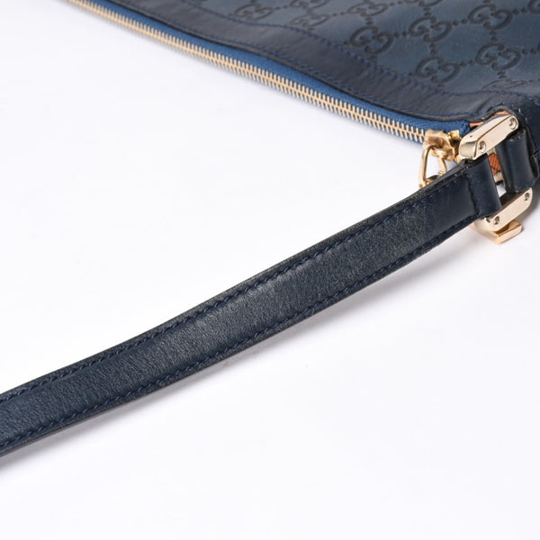 GUCCI Gucci Hobo Shoulder Bag 145991 001364 GG Pattern Gray Leather Good Condition Used 4a000198