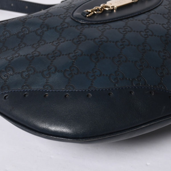 GUCCI Gucci Hobo Shoulder Bag 145991 001364 GG Pattern Gray Leather Good Condition Used 4a000198