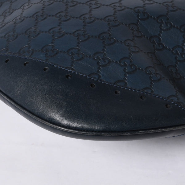 GUCCI Gucci Hobo Shoulder Bag 145991 001364 GG Pattern Gray Leather Good Condition Used 4a000198