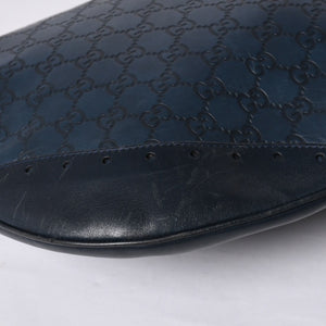 GUCCI Gucci Hobo Shoulder Bag 145991 001364 GG Pattern Gray Leather Good Condition Used 4a000198