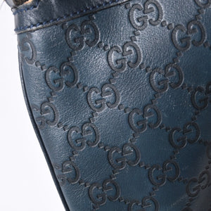 GUCCI Gucci Hobo Shoulder Bag 145991 001364 GG Pattern Gray Leather Good Condition Used 4a000198