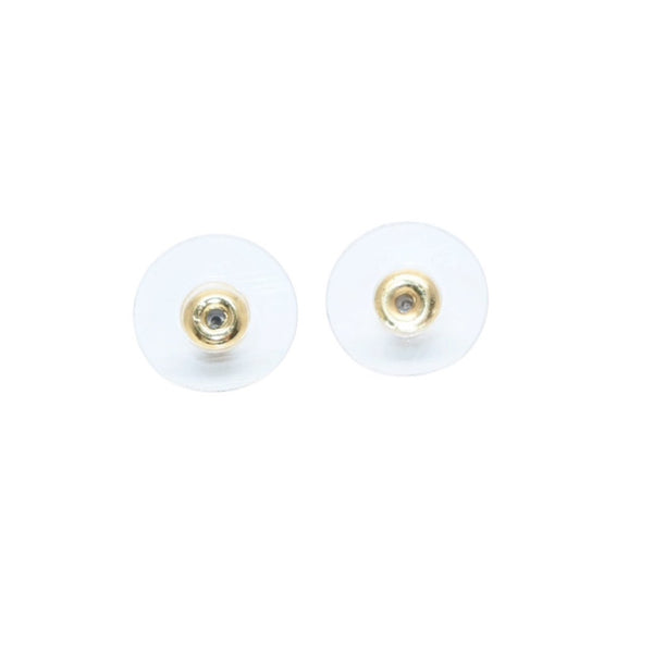 Very good condition CHANEL Chanel earrings here mark square button orange gold A14K earrings square button CC orange A14K GD good condition used 4a000627