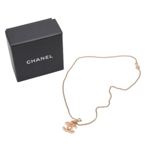 CHANEL Necklace double-sided here mark brown marble GD 05A necklace CC brown marble GD 05A Good Condition Used 4a000629